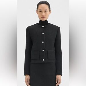 Theory   Crop Wool-Blend Jacket